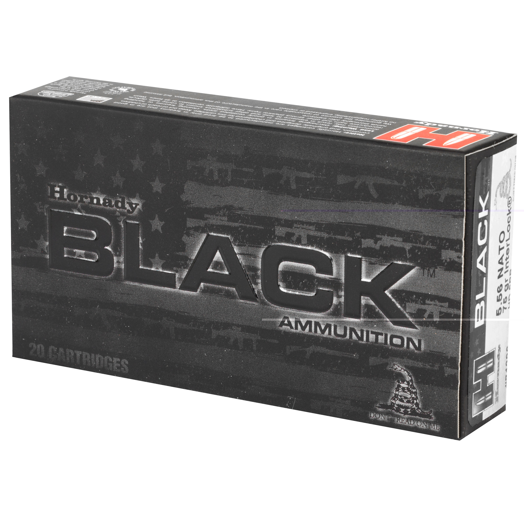 Hornady BLACK Ammunition 5.56x45mm NATO 75 Grain Interlock HD SBR 20RD