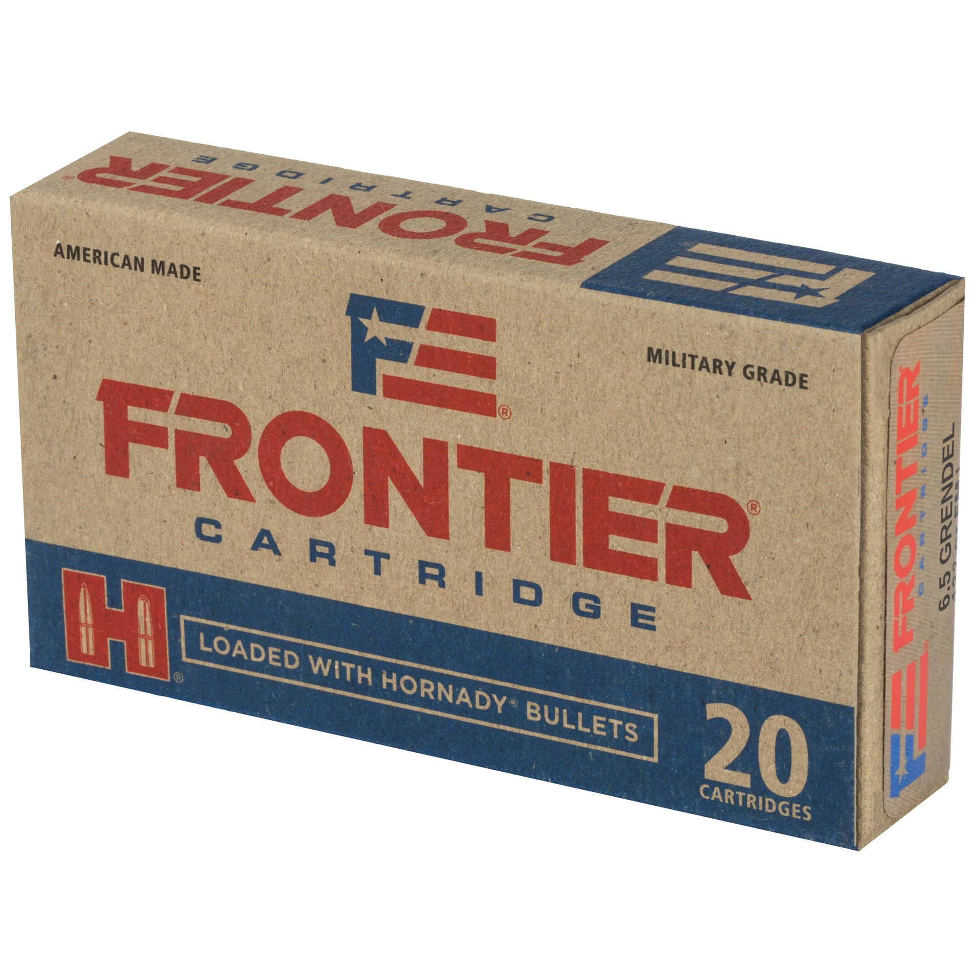 Frontier Cartridge Military Grade Ammunition 6.5 Grendel 123 Grain Hornady Full Metal Jacket