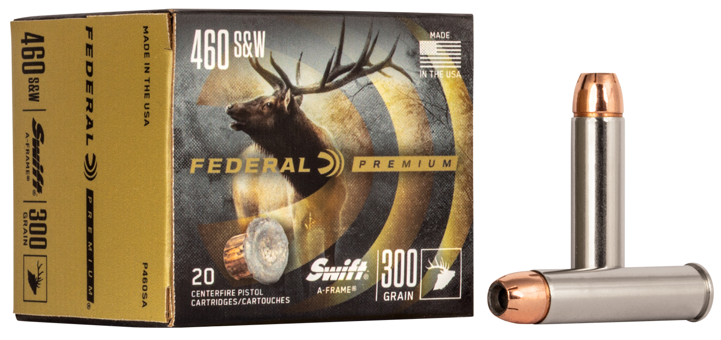 Federal Premium Ammunition 460 S&W Magnum 300 Grain Swift A-Frame Jacketed Hollow Point 20RD