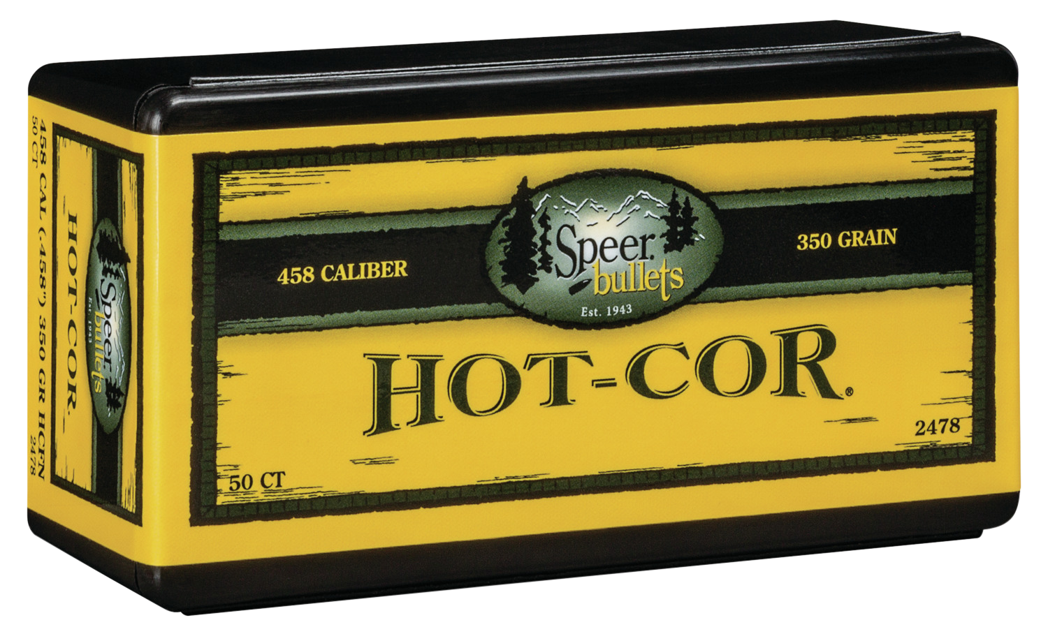 Speer Hot-Cor Bullets 45 Caliber (458 Diameter) 350 Grain Flat Nose Box of 50