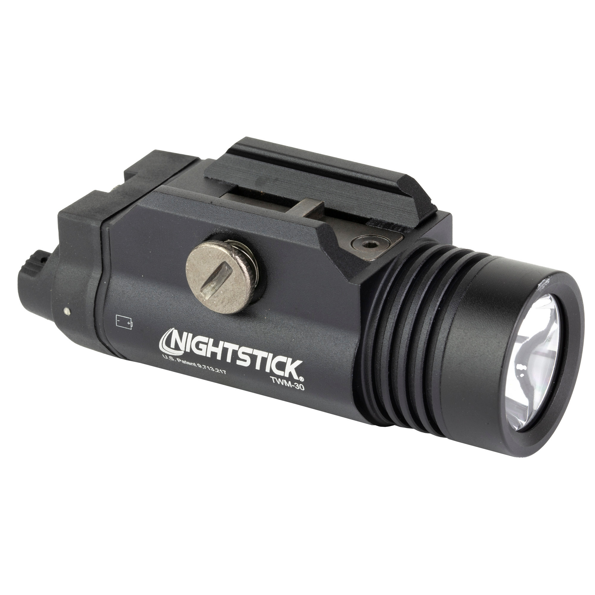 Nightstick TWM30 TWM-30For Handgun 1200 Lumens Output White LED Light 194 Meters Beam 3 Cross-Rail Inserts/2 Cross-Rail Mounting Screws/Allen Wrench/Batteries Mount Black Anodized Hardcoat Aluminum