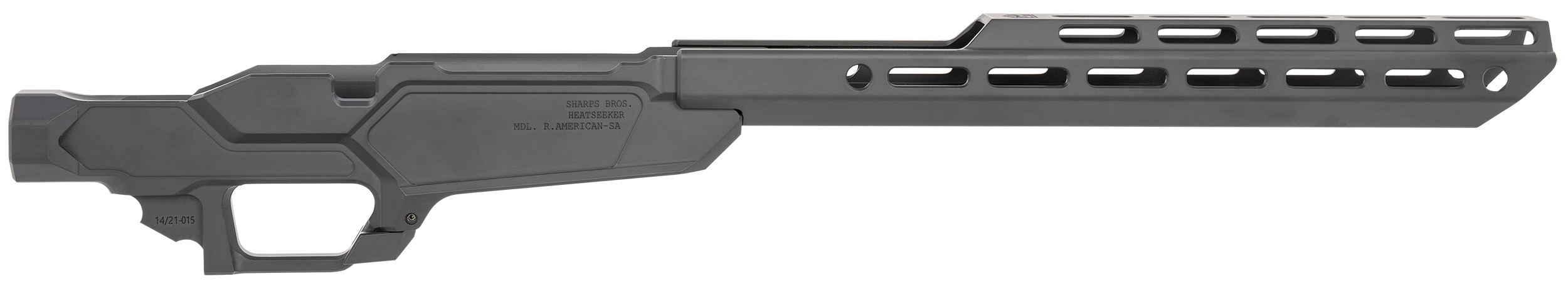 Sharps Bros Heatseeker Chassis Ruger American Short Action 14" Handguard Aluminum Black
