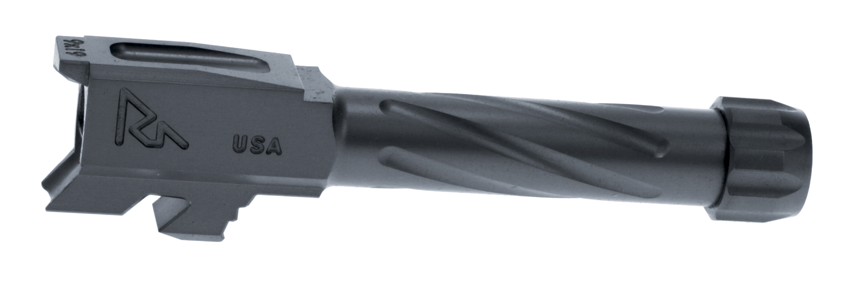 Rival Arms Barrel V1 Glock 43, 43X 9mm Luger Spiral Fluted 1/2"-28 Thread Stainless Steel