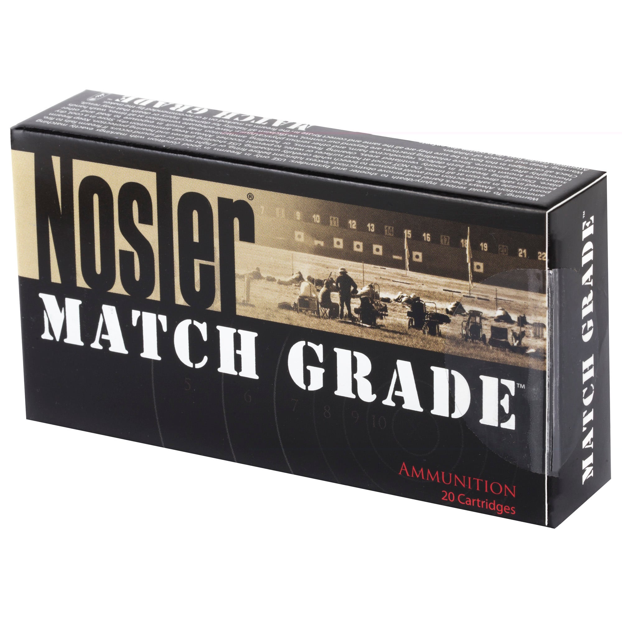 Nosler Match Grade Ammunition 300 AAC Blackout Subsonic 220 Grain Custom Competition Hollow Point Boat Tail 20RD