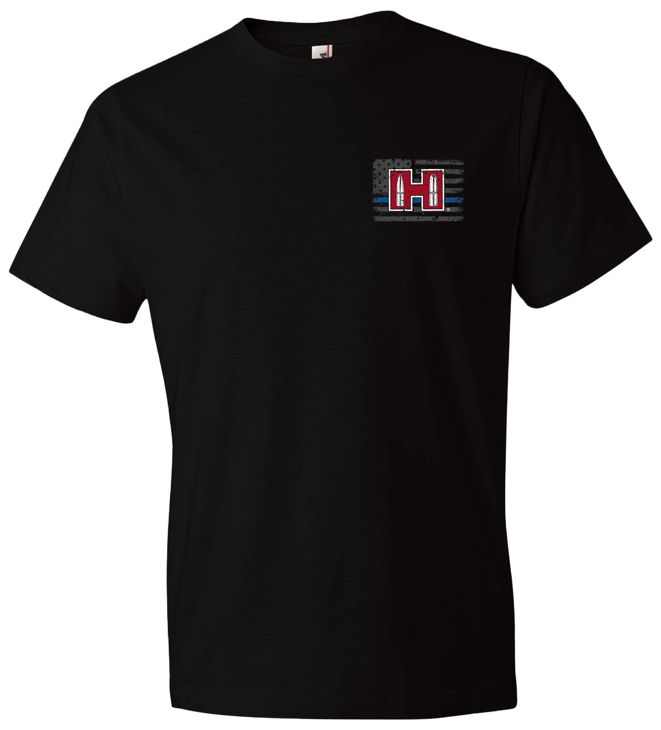 Hornady Gear 30761 Hornady T-Shirt Blue Line Black Short Sleeve Small