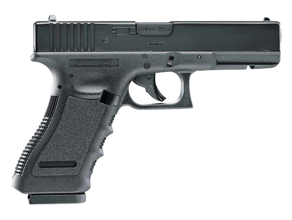 Umarex Glock Air Guns 2255208 Glock 17 Gen3 CO2 177 BB 18+1 4.48" Black Polymer Grips