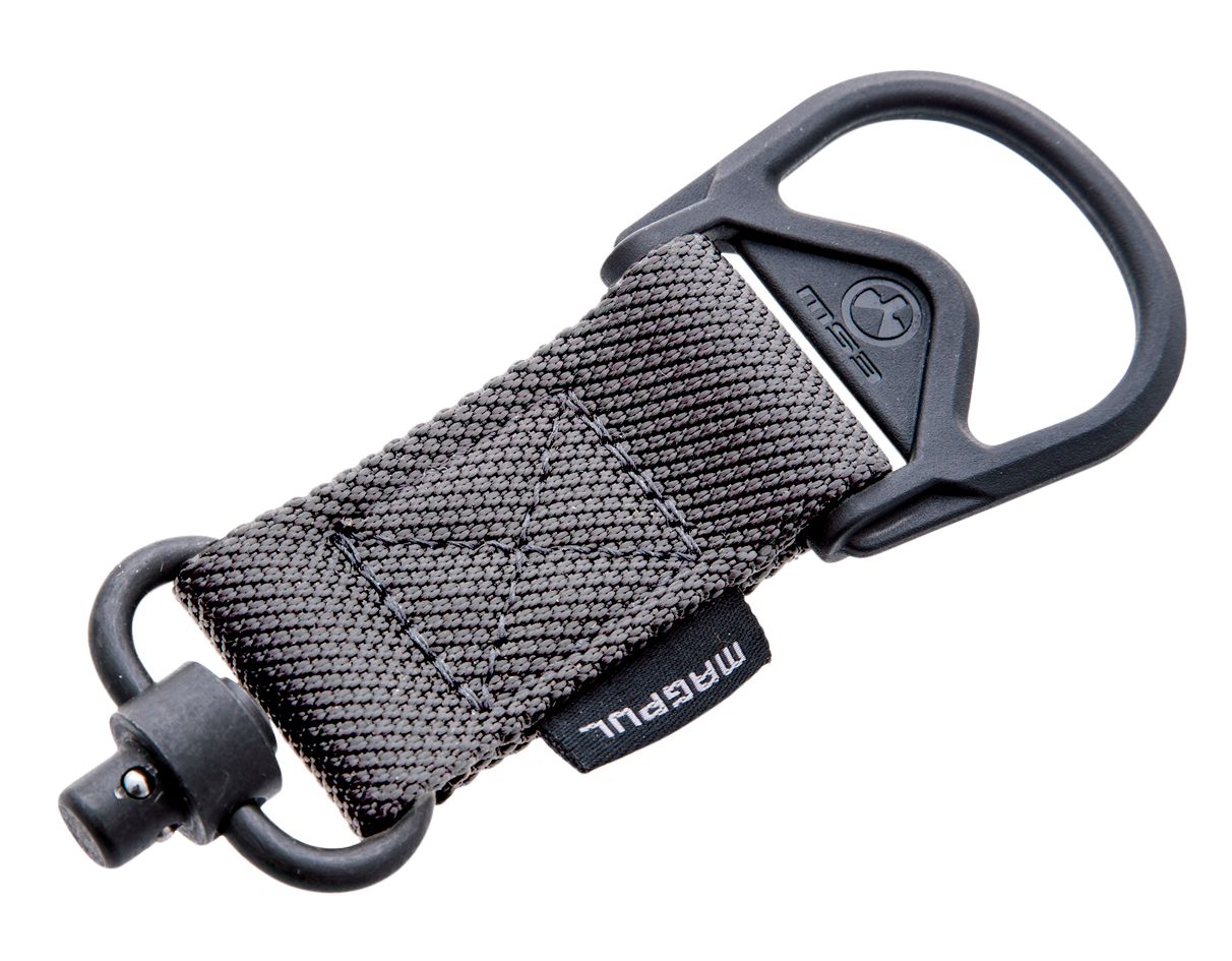 Magpul MAG517-GRY MS1/MS3 QD Sling Adapter made of Steel with Maganese Phosphate Stealth Gray Finish, Polymer Hardware, Nylon 1.25" Webbing & Two to One-Point Design for AR-15, M4, M16, AK-Platform & AKM