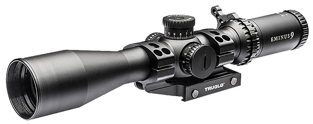 Truglo TG8541TLR Eminus 4-16x 44mm Obj 23.74-5.94 ft @ 100 yds FOV 30mm Tube Black Hardcoat Anodized Illuminated TacPlex