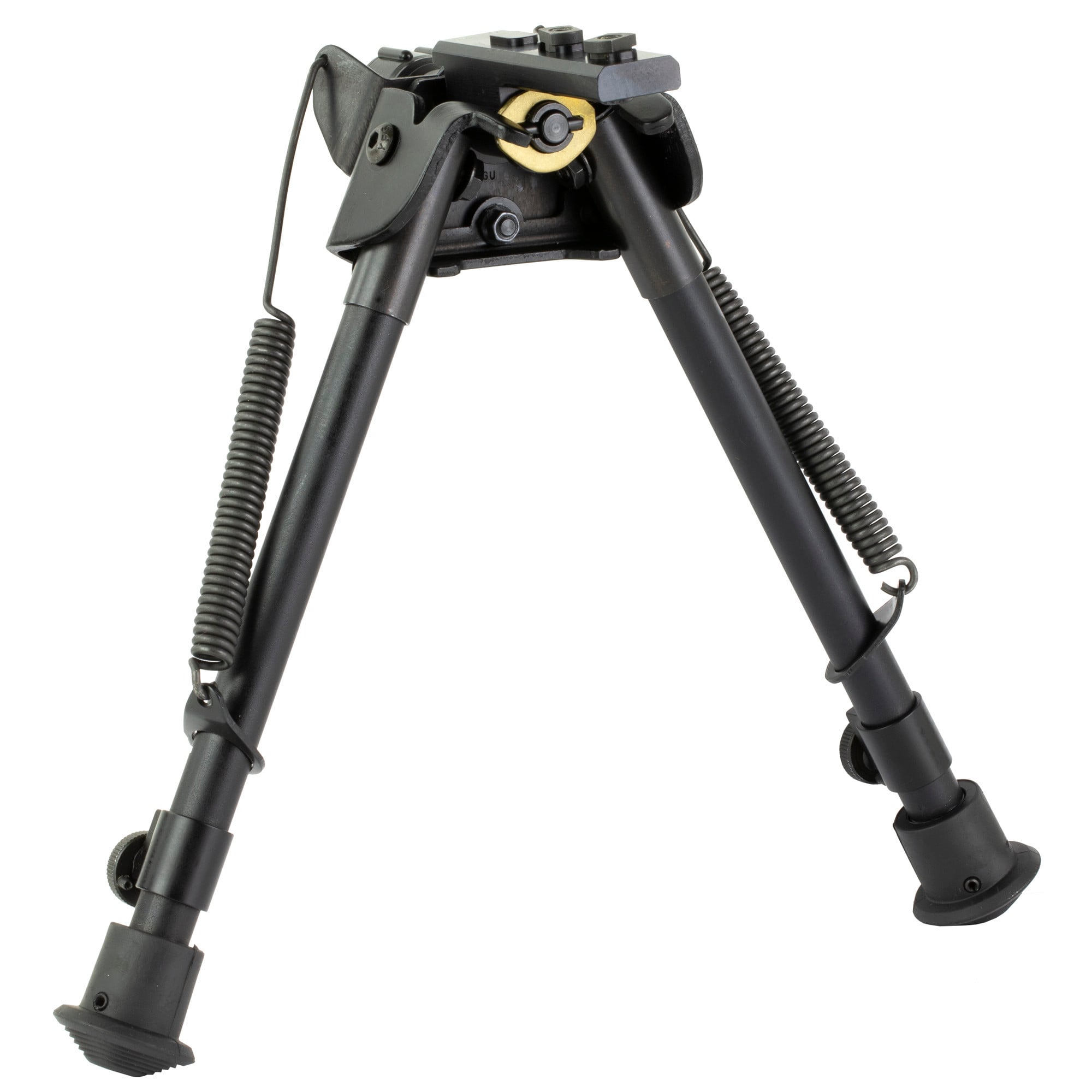 Harris Bipods S-L2M-LOK Swivel L M-LOK, 9-13", Black Steel/Aluminum, Self-Leveling Legs, Rubber Feet