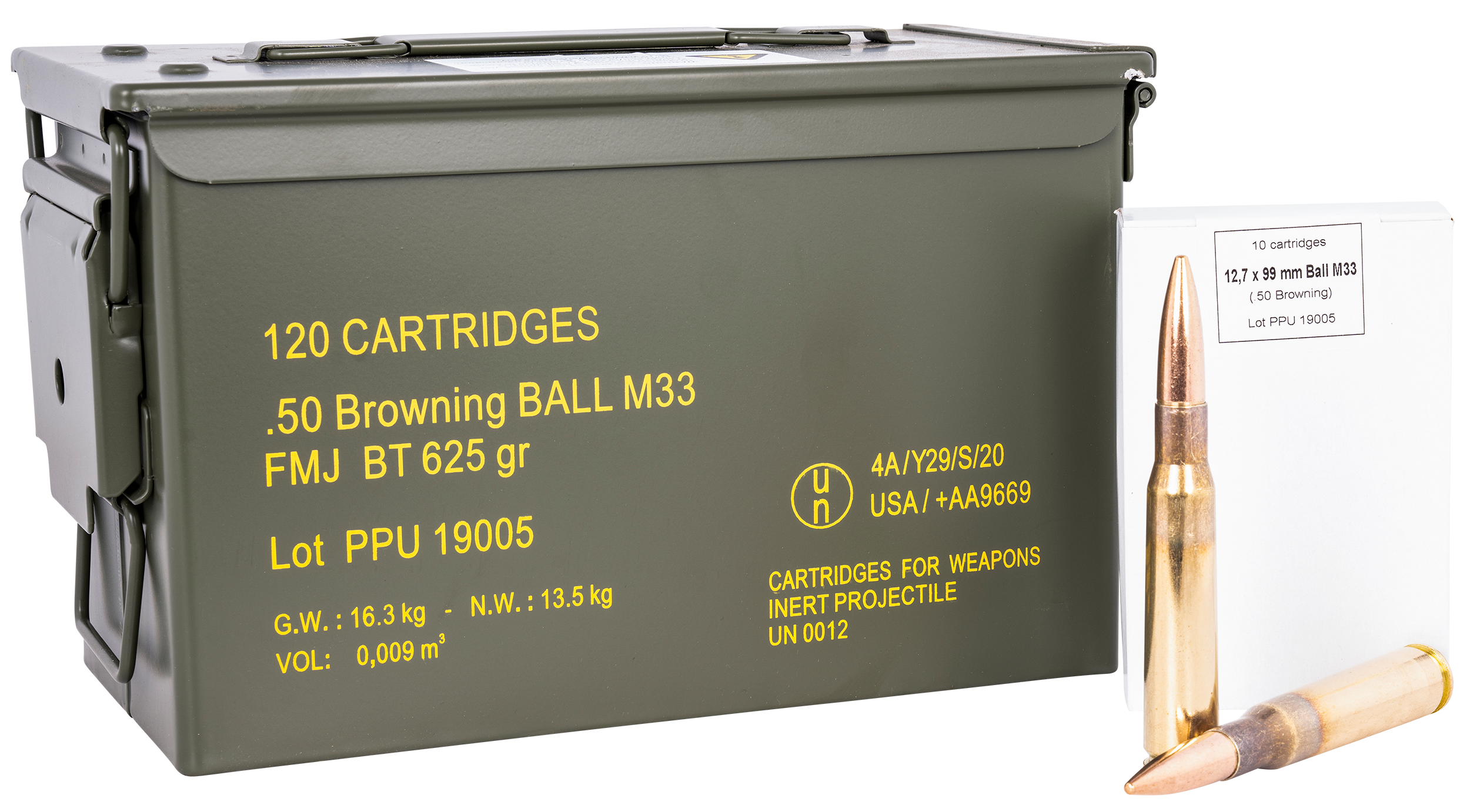 PPU PPRM50M Rangemaster Rifle 50 BMG 625 gr Full Metal Jacket (FMJ)