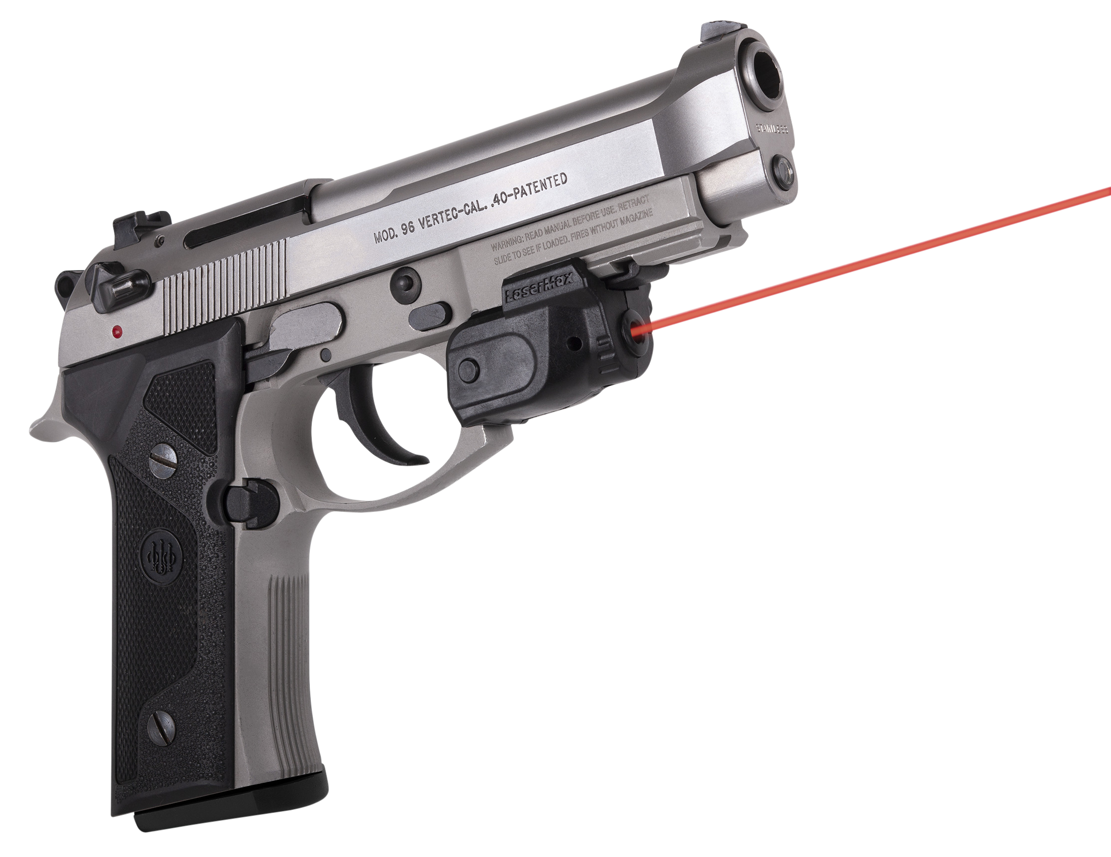 LaserMax GSLTNR Lightning Laser 5mW Red Laser with 650nM Wavelength, GripSense & Black Finish for 1" Rail Space Equipped Pistol