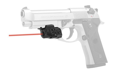 LaserMax GSLTNR Lightning Laser 5mW Red Laser with 650nM Wavelength, GripSense & Black Finish for 1" Rail Space Equipped Pistol