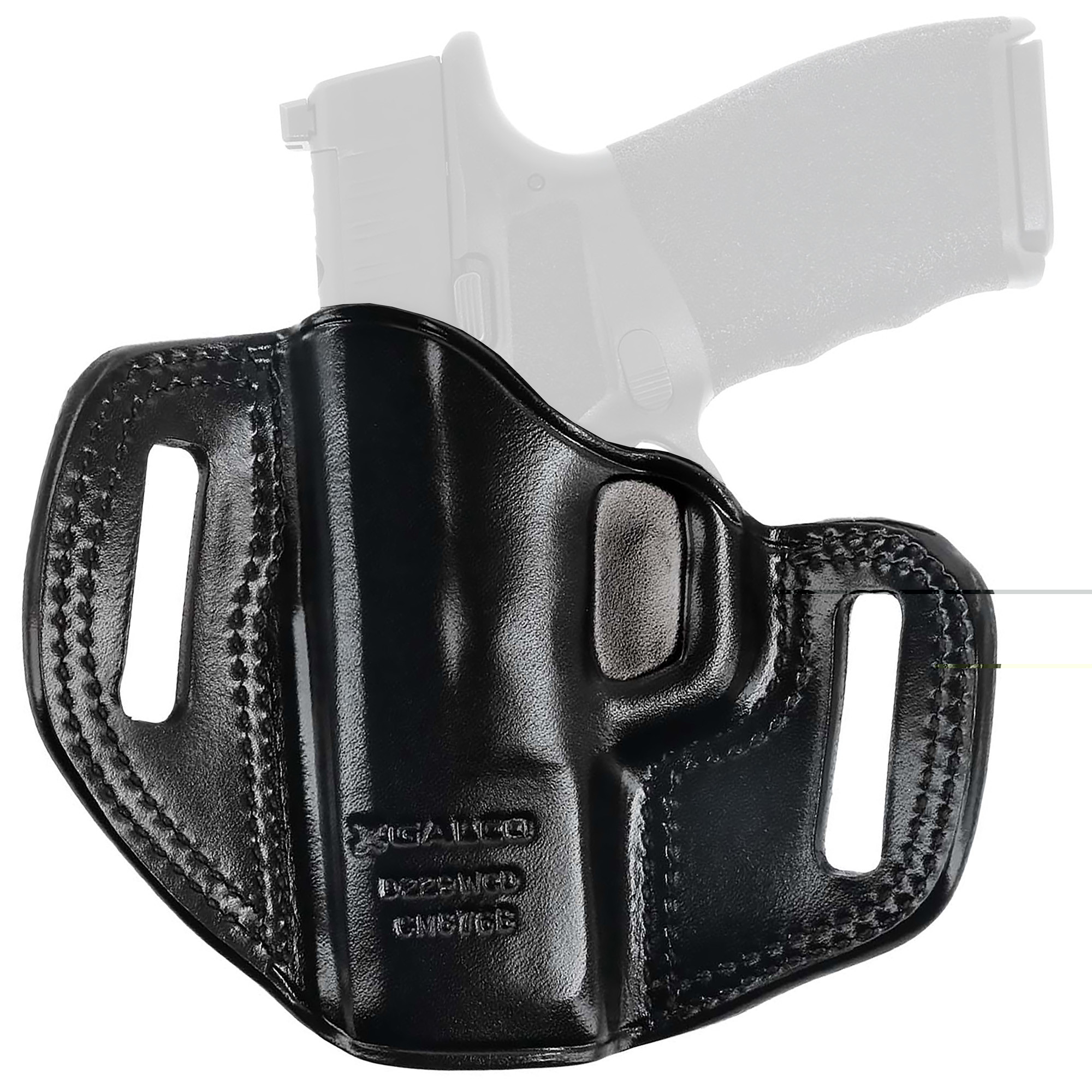 Galco CM876B Combat MasterOWB Black Leather Belt Slide Fits Springfield Hellcat Pro Right Hand