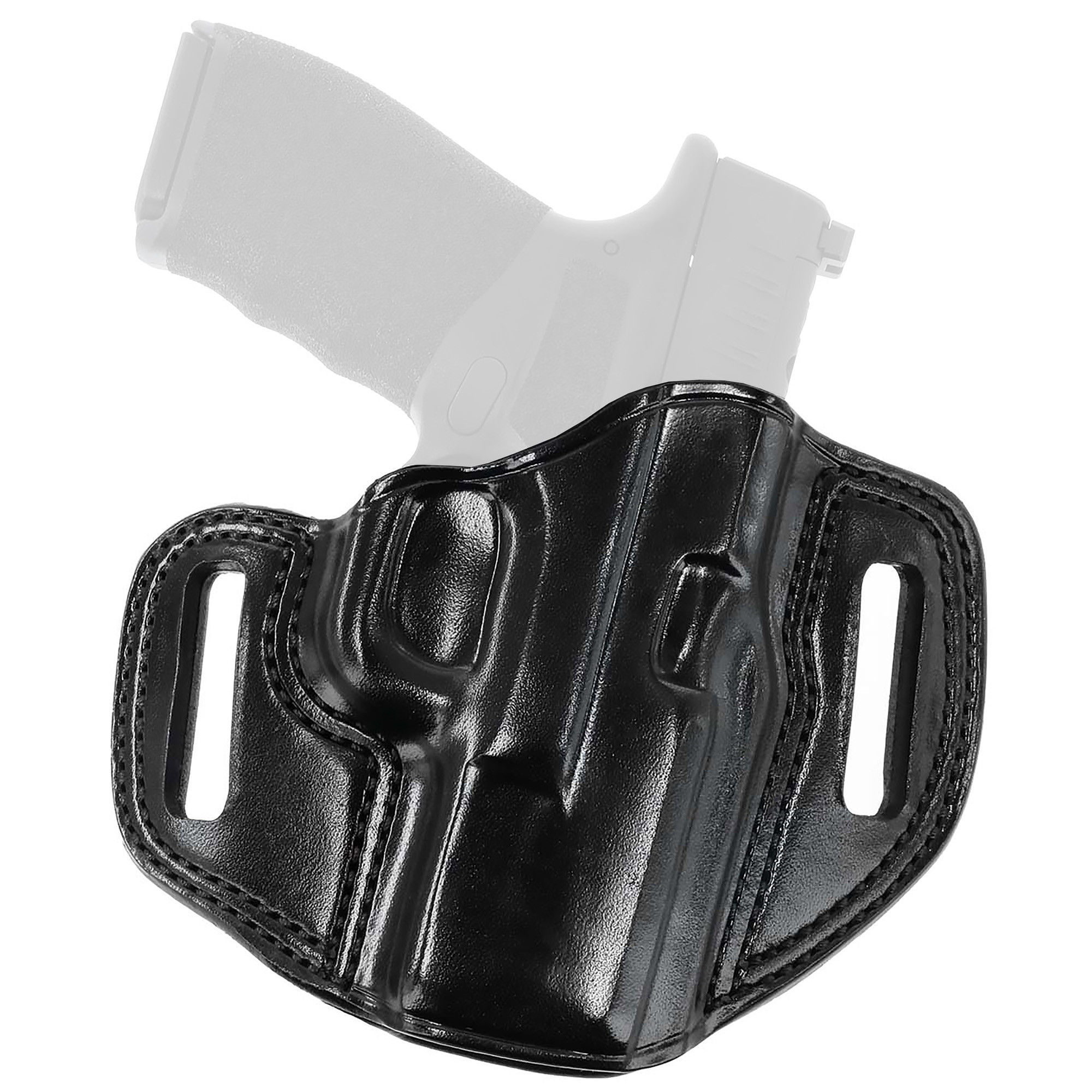 Galco CM876B Combat MasterOWB Black Leather Belt Slide Fits Springfield Hellcat Pro Right Hand