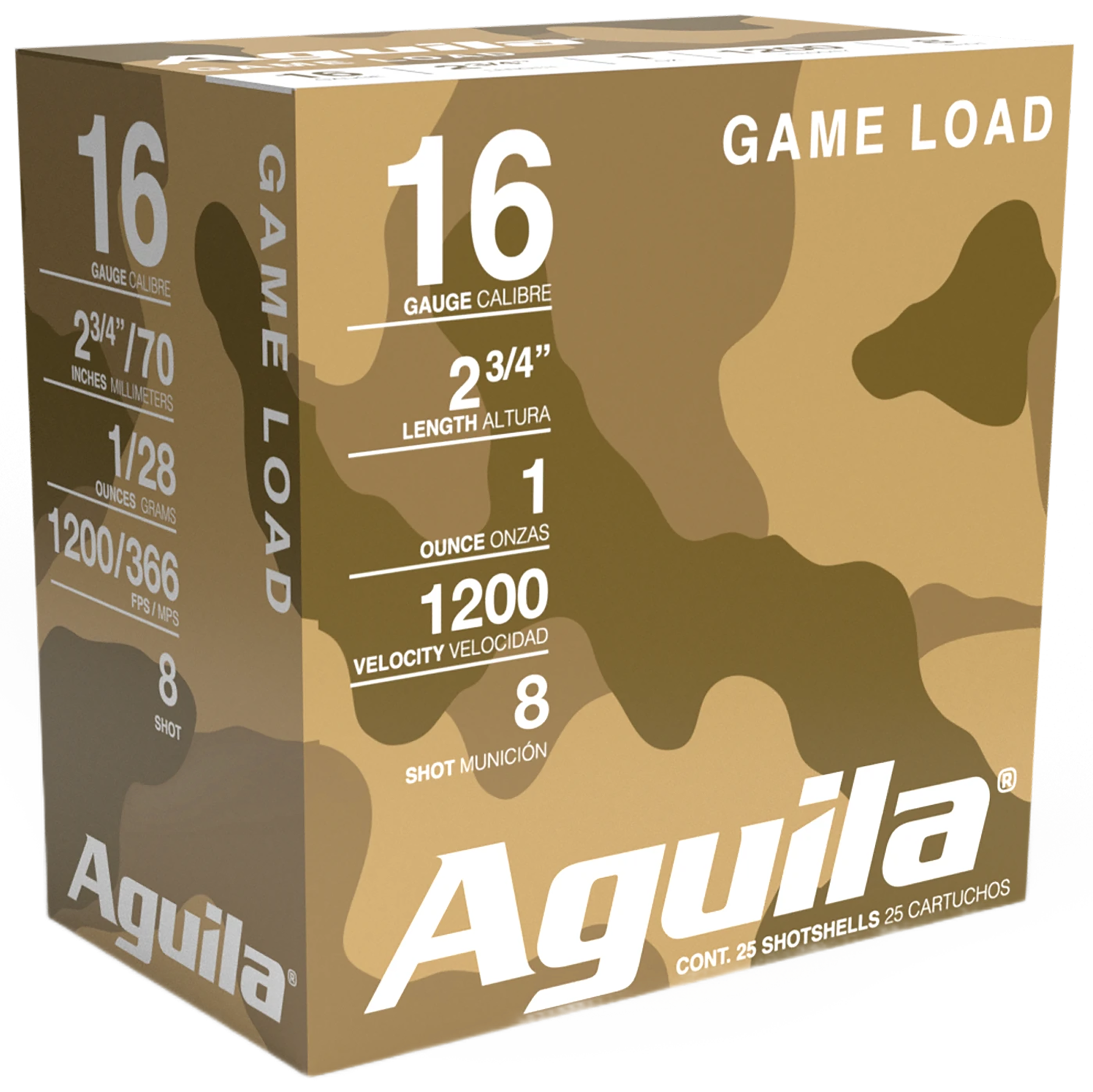 Aguila 1CHB1618 Birdshot Standard Velocity 16 Gauge 2.75" 1 oz 8 Shot 25 Per Box/ 10 Cs