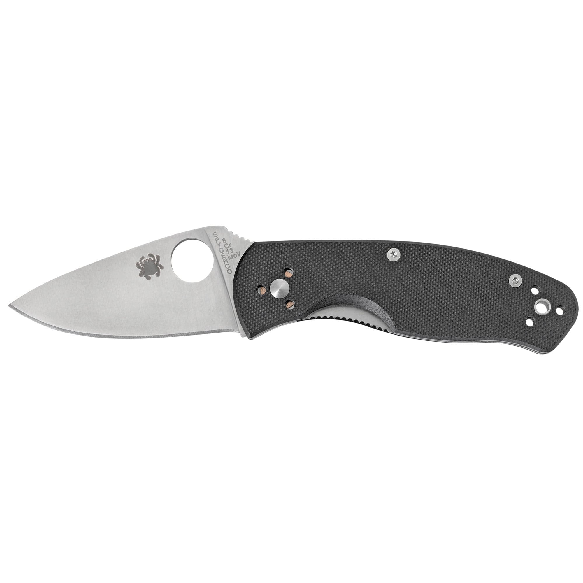 Spyderco C136GP Persistence2.77" Folding Drop Point Plain 8Cr13MoV SS Blade Black G10 Handle Includes Pocket Clip