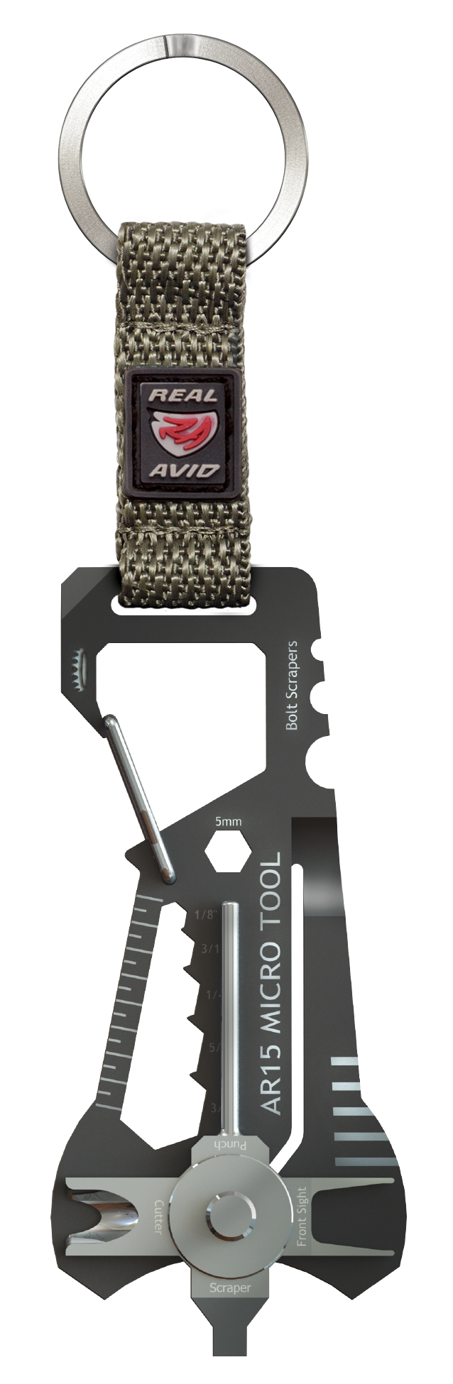 Real Avid AVMICROAR15 AR15 Micro Tool Black & Gray Stainless Steel Rifle