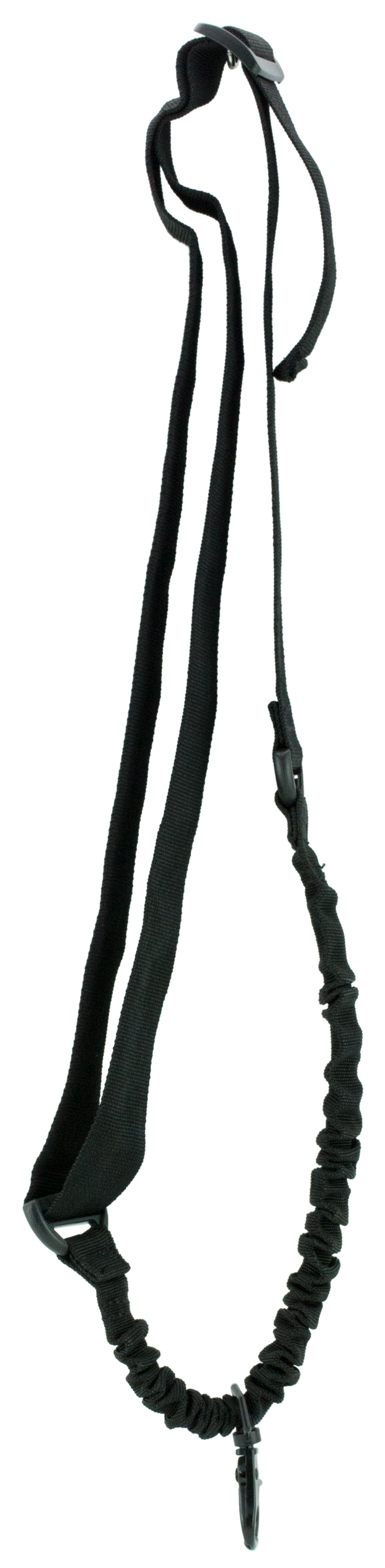 Aim Sports AOPS One Point Sling made of Black Elastic Webbing with 25" OAL, 1.25" W & Bungee Design for Rifles