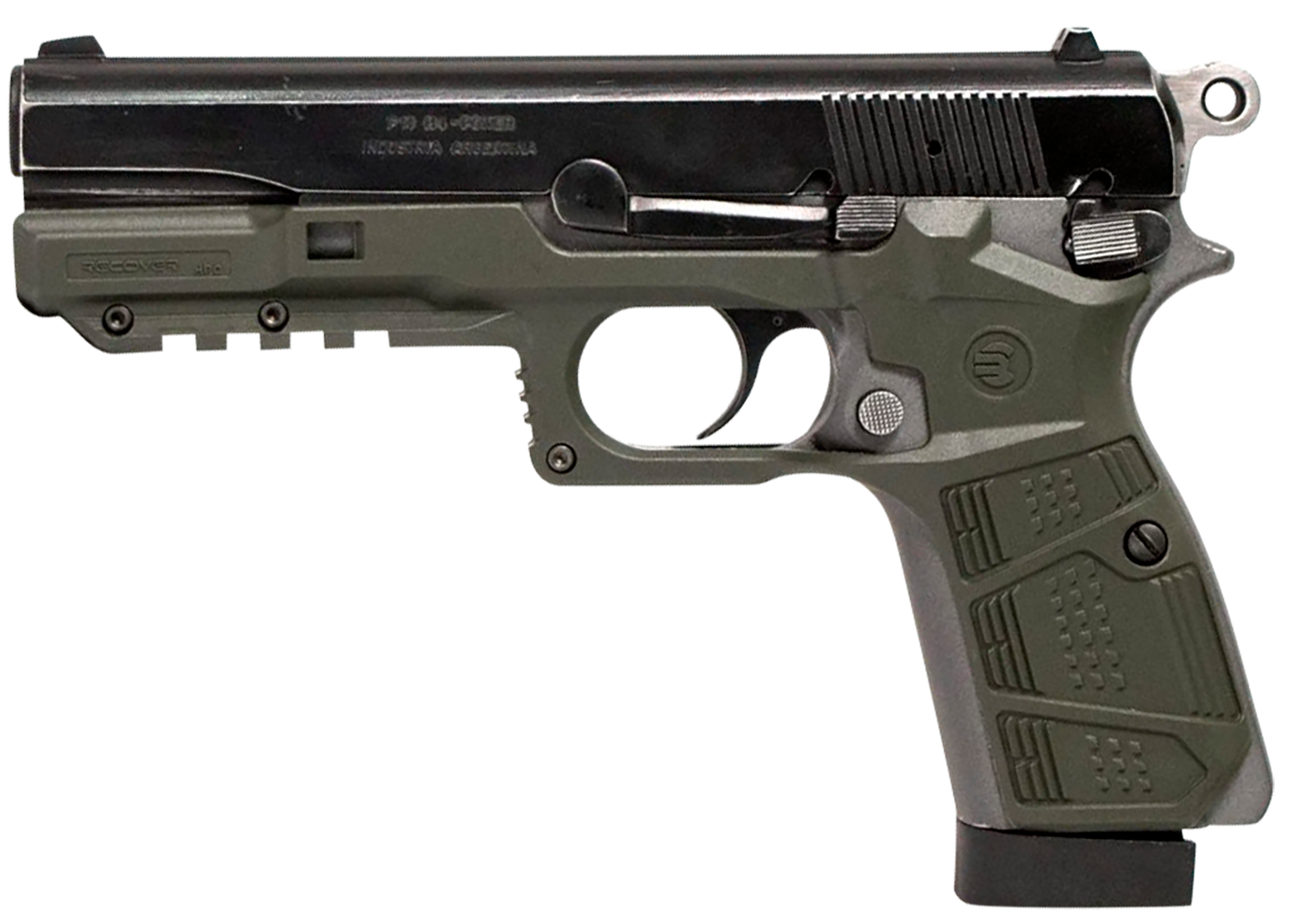 Recover Tactical HPC03 Grip & Rail SystemOD Green Polymer Picatinny for Browning Hi-Power