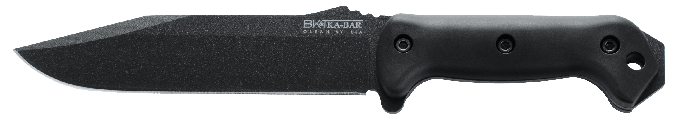 Ka-Bar BK7 Becker Combat Utility 7" Fixed Clip Point Plain Black 1095 Cro-Van Blade Black Ultramid Handle