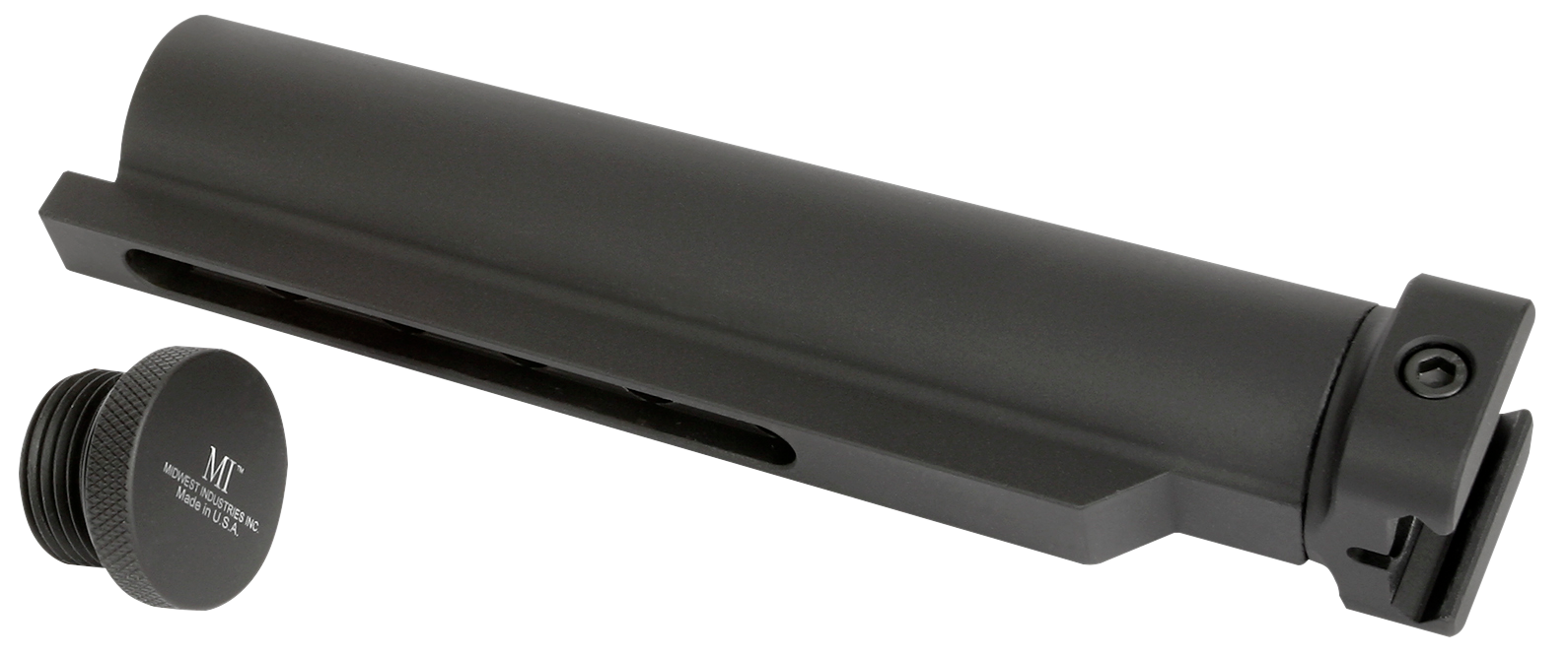 Midwest Industries 1913 Picatinny Rail AR-15 Buffer Tube Adapter Aluminum Black