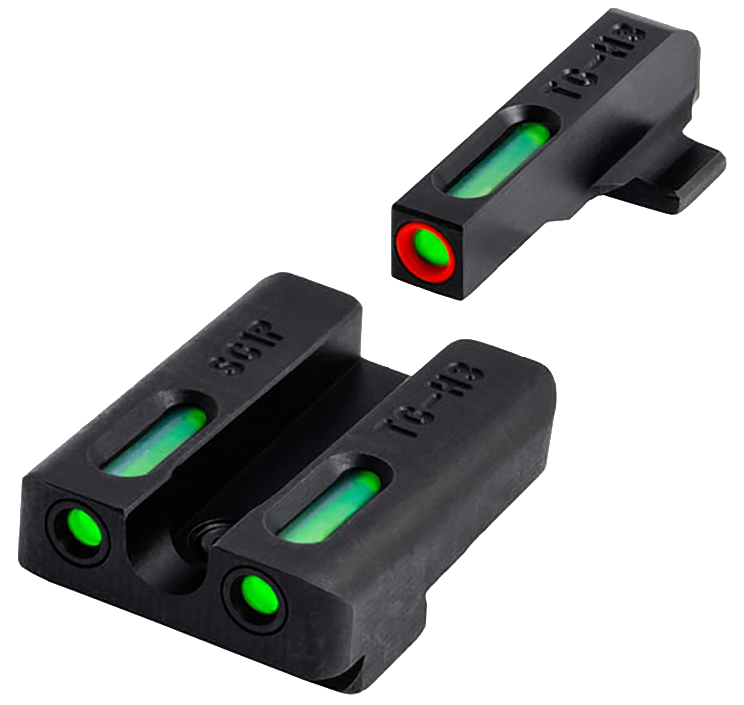 TruGlo TG13SG4A TFXBlack | Green Tritium & Fiber Optic White Outline Front Sight Green Tritium & Fiber Optic Rear Sight