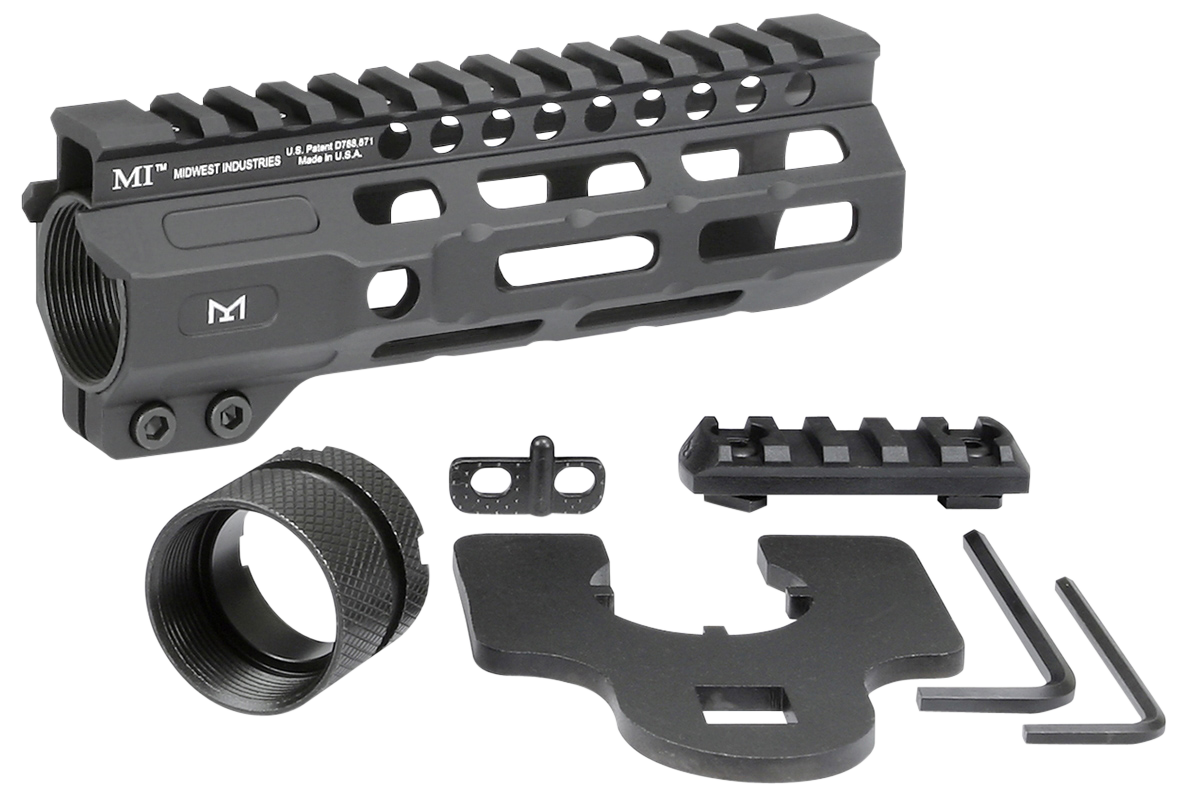 Midwest Industries MICRM6 CombatBlack Hardcoat Anodized 6061-T6 Aluminum 6" Picatinny/M-LOK