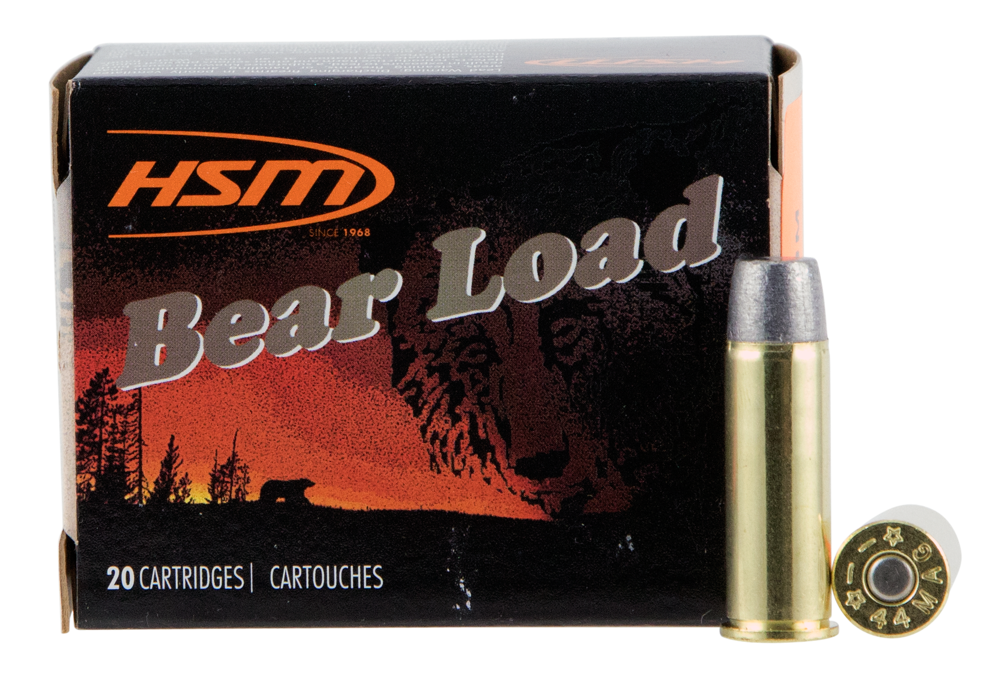 HSM 44M15N20 Bear Load Hunting 44 Rem Mag 305 gr Wide Flat Nose (WFN) 20 Per Box/ 20 Cs