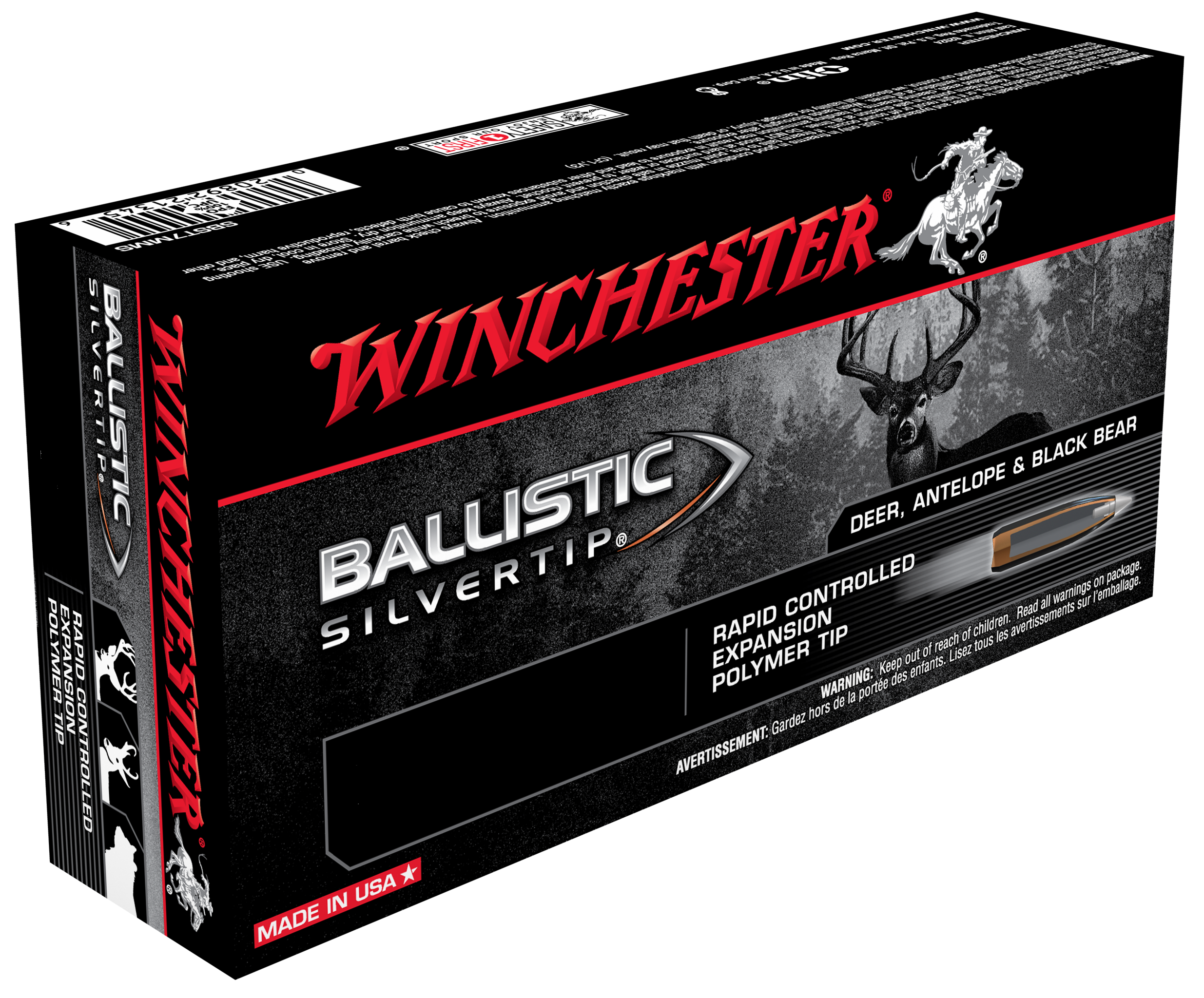 Winchester Ammo SBST65P Ballistic Silvertip Hunting 6.5 PRC 140 gr Bonded Rapid Expansion PHP 20 Per Box/ 10 Cs