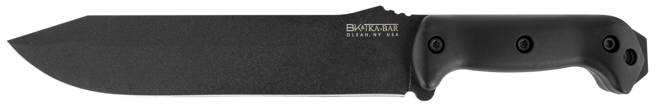 Ka-Bar BK9 Becker Combat Bowie 9.25" Fixed Clip Point Plain Black 1095 Cro-Van Blade Black Ultramid Handle