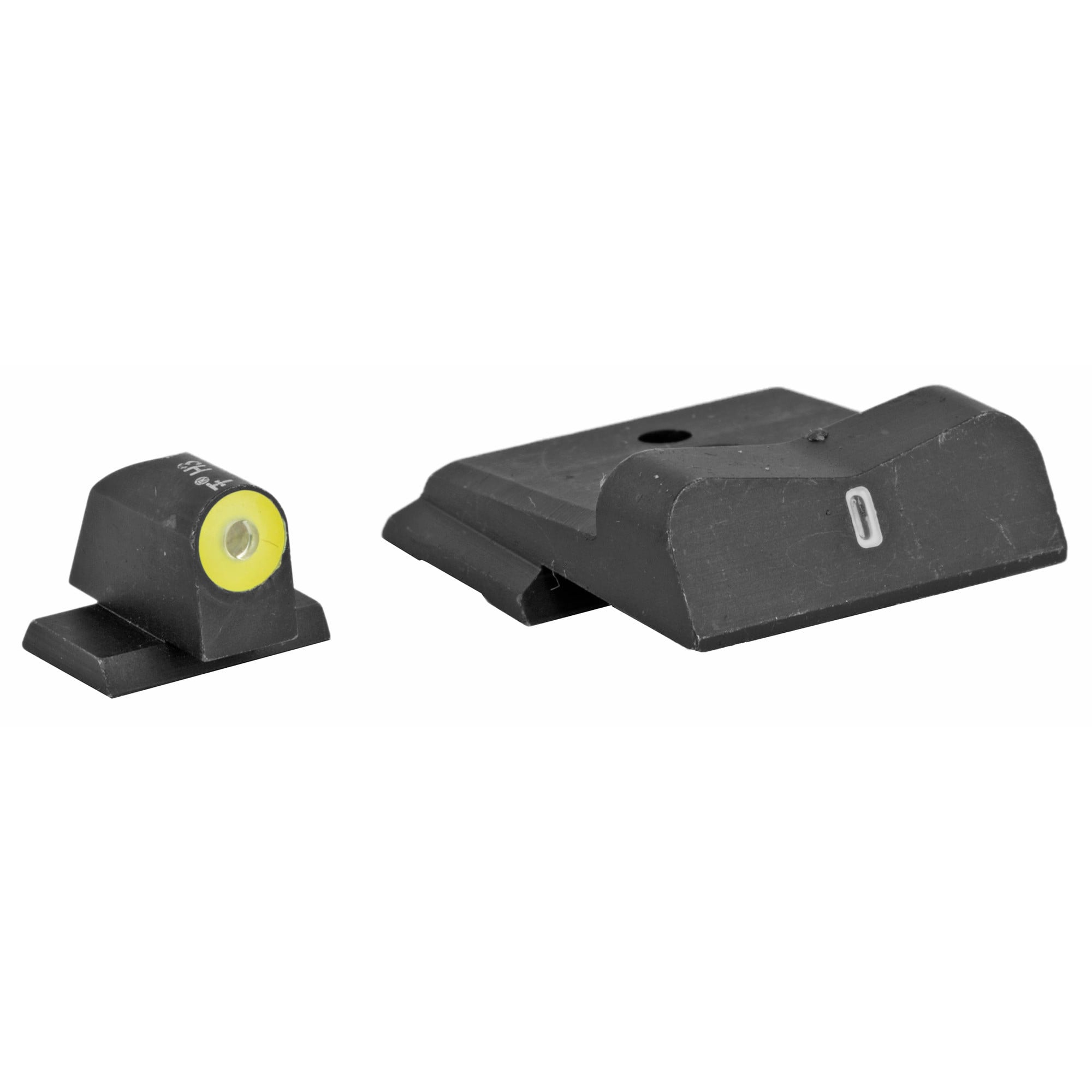 XS Sights SW0029S5Y DXT2 Big Dot Night Sights- Smith and WessonBlack | Green Tritium Yellow Outline Front Sight Green Tritium White Outline Bar Rear Sight