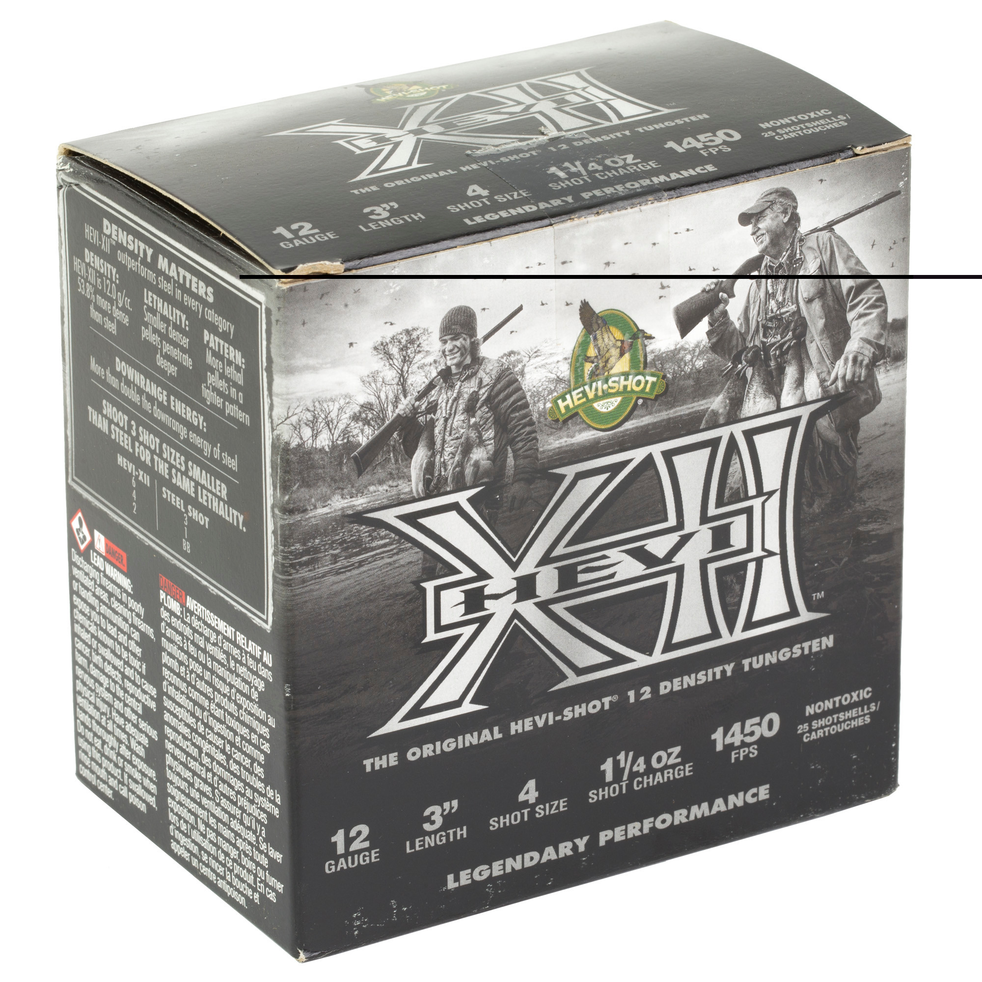 HEVI-Shot HS53304 HEVI-XII Waterfowl 12 Gauge 3" 1 1/4 oz 1450 fps Tungsten 4 Shot 25ea