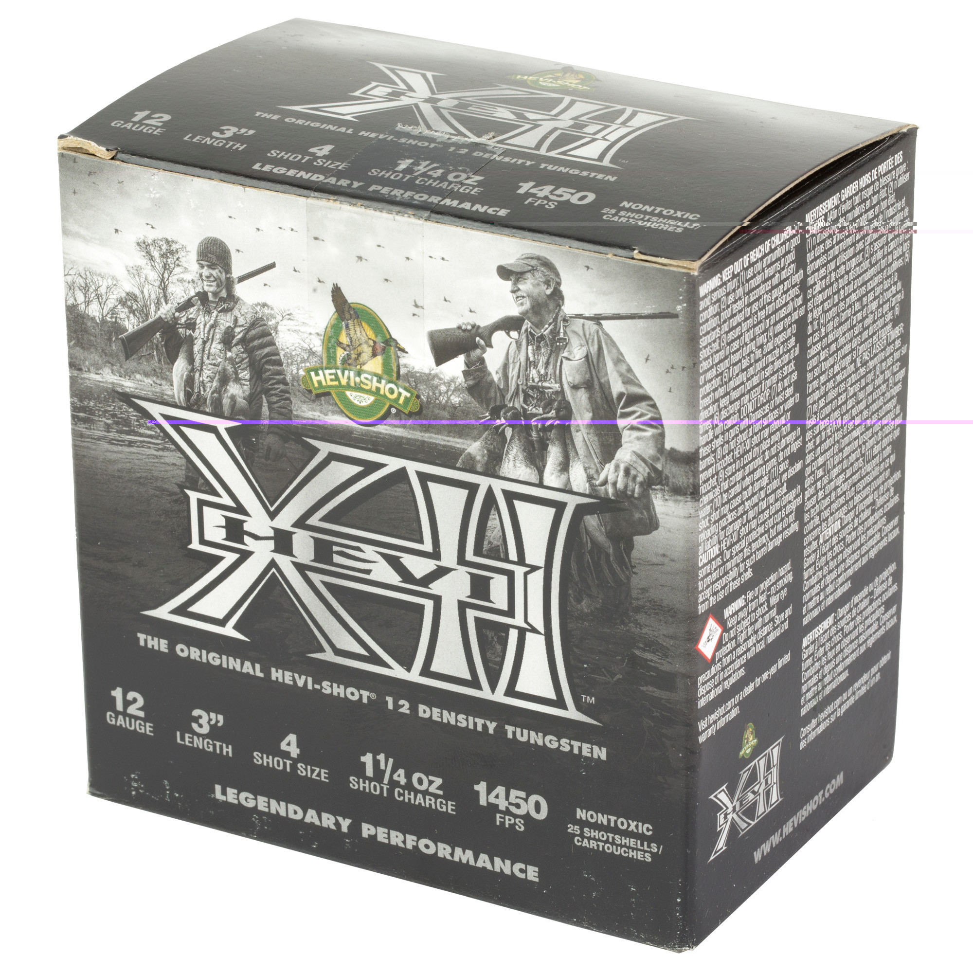 HEVI-Shot HS53304 HEVI-XII Waterfowl 12 Gauge 3" 1 1/4 oz 1450 fps Tungsten 4 Shot 25ea