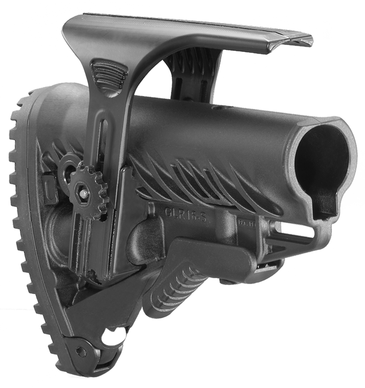 FAB Defense FXGLR16CP GLR-16Adjustable Cheekrest & Anti-Rattle Mechanism Matte Black Synthetic for AR-Platform, M4