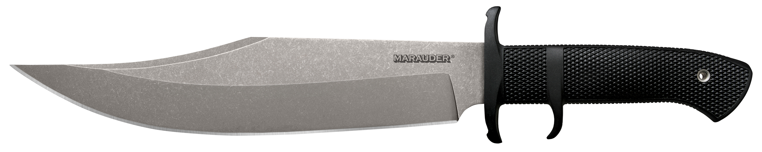 Cold Steel CS39LSWBA Marauder9" Fixed Bowie Plain Stone Washed AUS-8A SS Blade/Black Kray-Ex Handle Includes Sheath