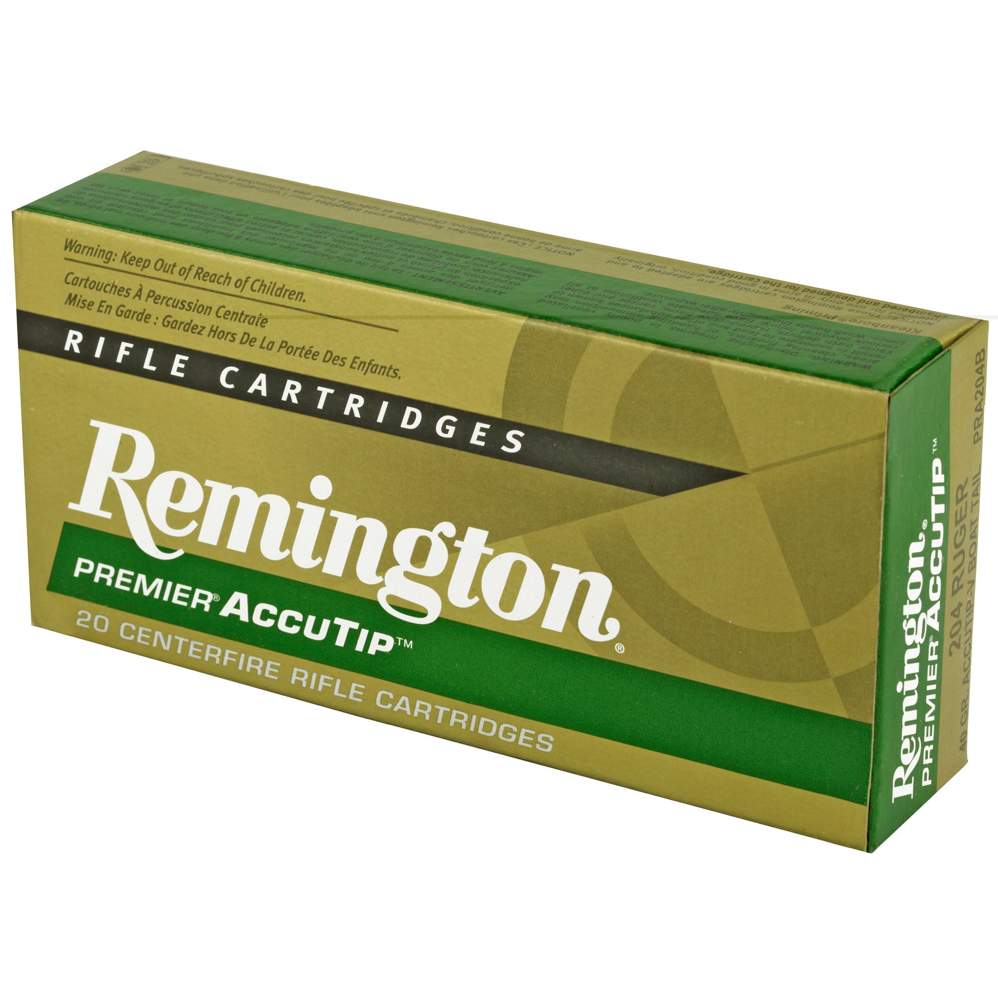 Remington Premier Varmint Ammunition 204 Ruger 40 Grain AccuTip Boat Tail