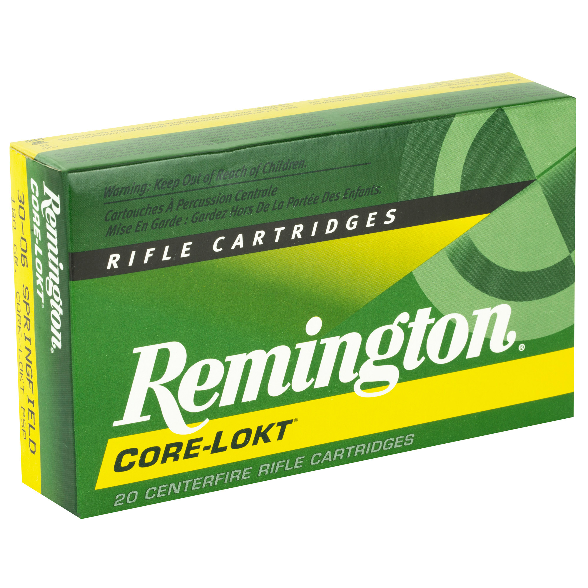Remington Core-Lokt Ammunition 30-06 Springfield 180 Grain Core-Lokt Pointed Soft Point 20RD