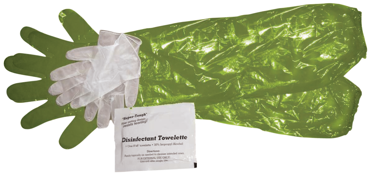 HME GCG4 Game Cleaning Gloves Green Shoulder Length/Form Fitting OSFA 4 Per Pkg