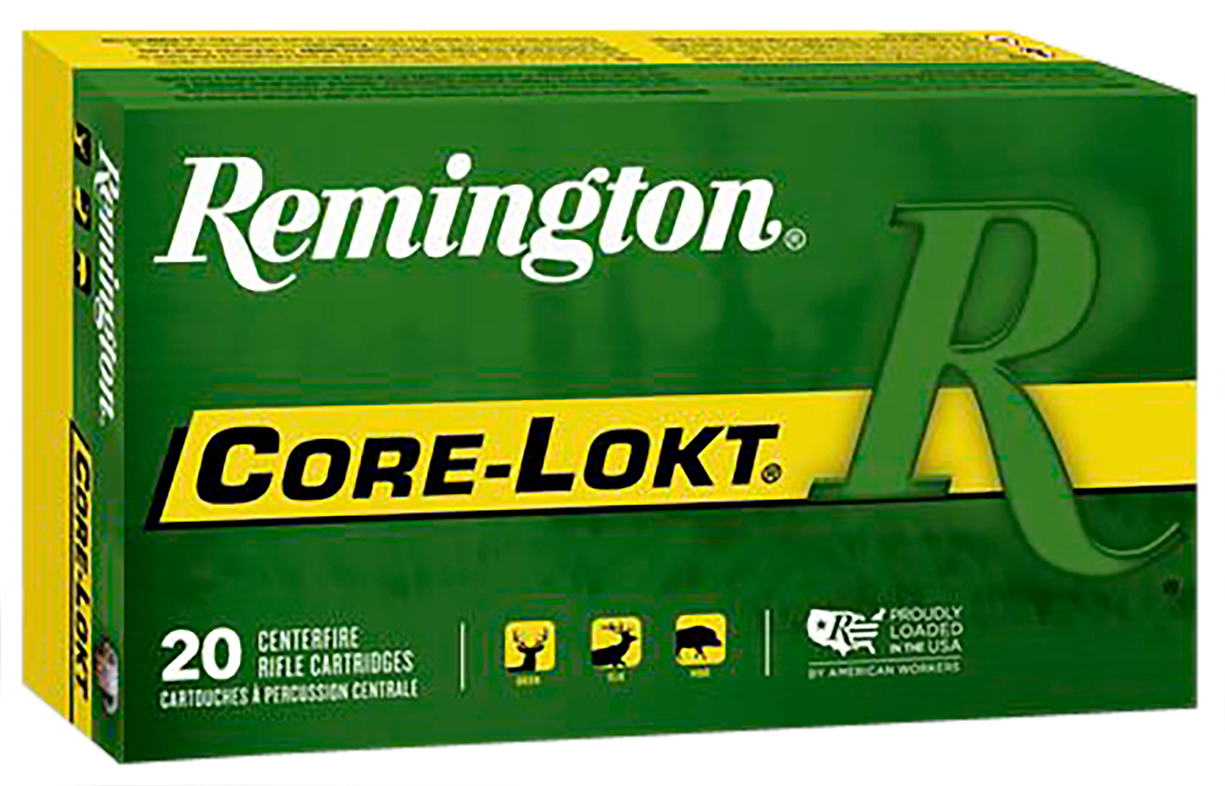 Remington Core-Lokt Ammunition 338 Winchester Magnum 225 Grain Core-Lokt Pointed Soft Point 20RD