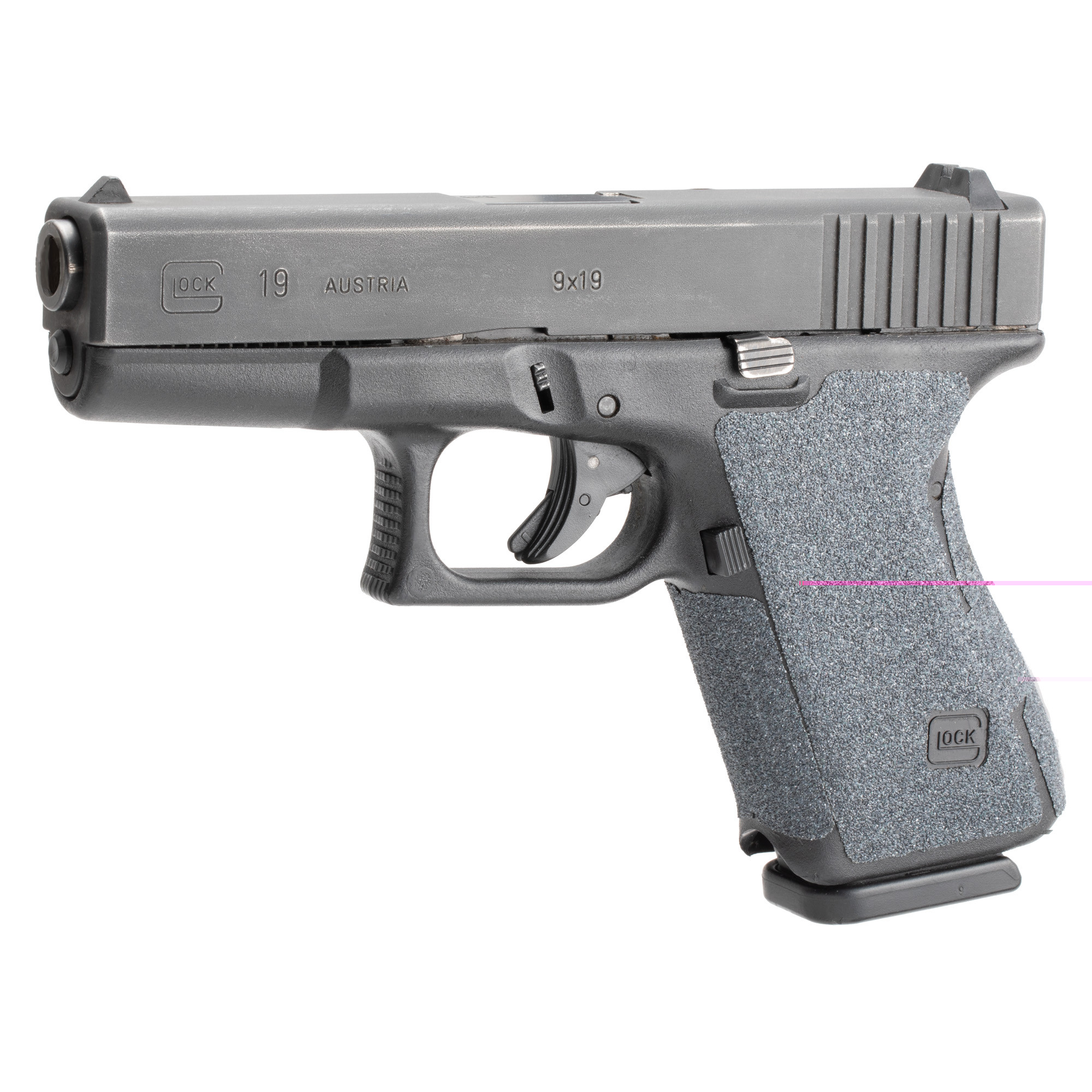 Hogue 17179 Wrapter Adhesive Grip made of Heavy Grit with Black Finish for Glock 17, 17 MOS, 19x, 34 MOS, 45 & 45 MOS Gen 5 (No Backstrap)