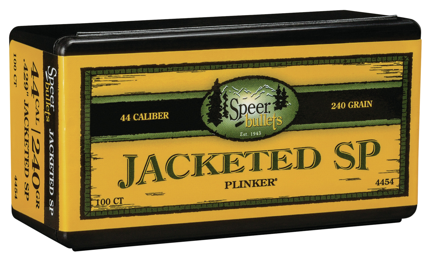 Speer Bullets 44 Remington Magnum (429 Diameter) 240 Grain Jacketed Soft Point Box of 100