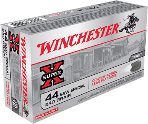 Winchester USA Cowboy Ammunition 44 Special 240 Grain Lead Flat Nose Box of 50