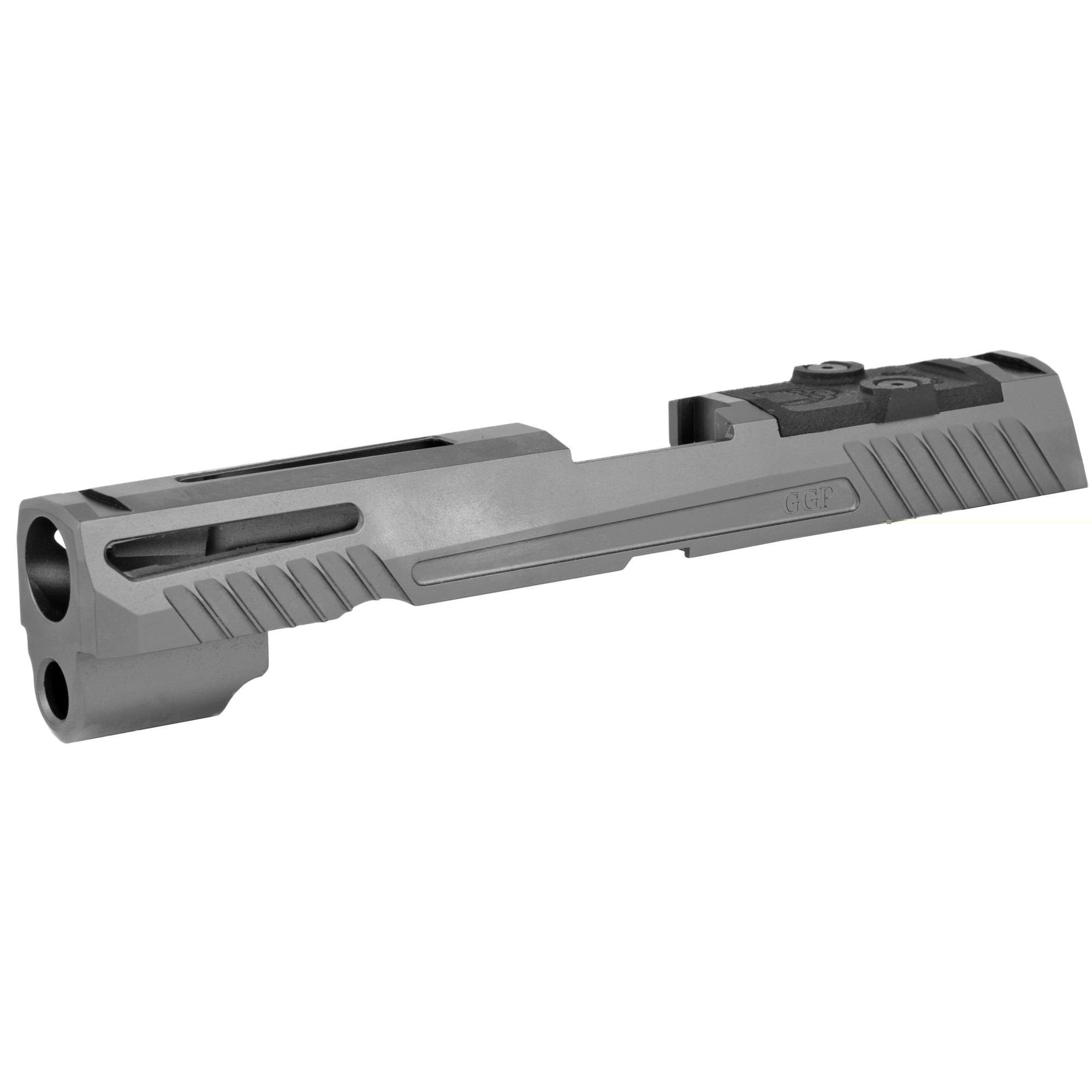 Grey Ghost Precision GGP320FGRY1 GGP320 Full Size Version 1 Slide Fits Sig P320 Full Size, Optic Cut Compatible w/Trijicon RMR, Leupold Deltapoint Pro Or Sig Romeo 1, 416 Stainless Steel w/Gray DLC Finish