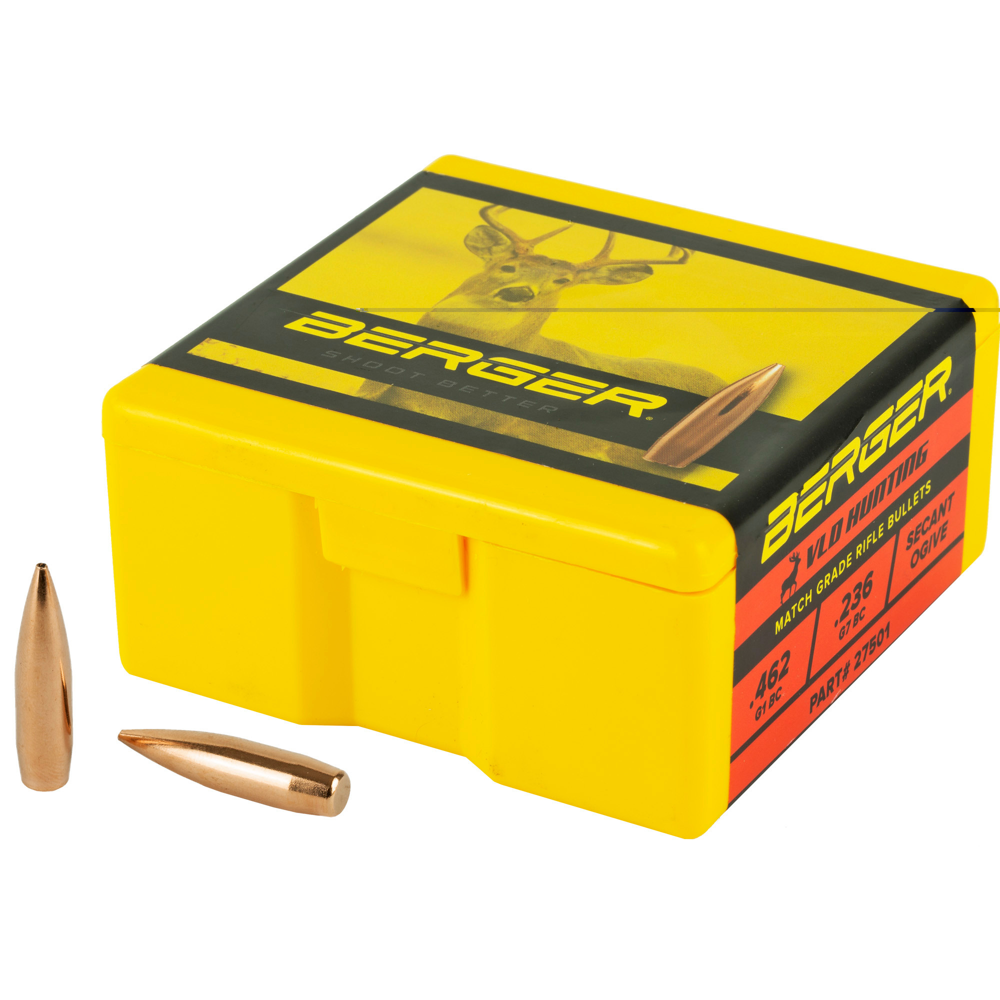 Berger Hunting Bullets 270 Caliber (277 Diameter) 130 Grain VLD Hollow Point Boat Tail Box of 100
