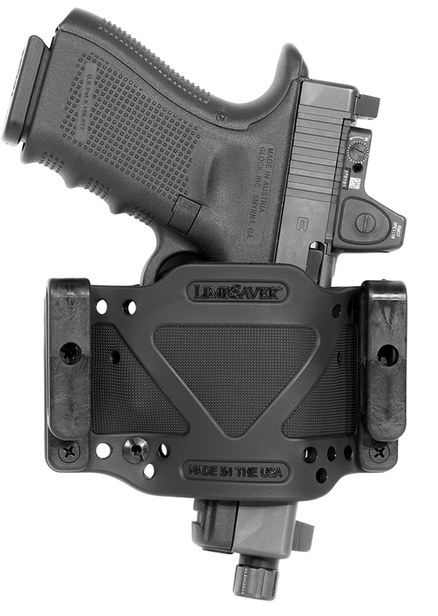 Limbsaver Cross-Tech Outside the Waistband Holster Clip On Ambidextrous Compact Universal Fit Polymer Black
