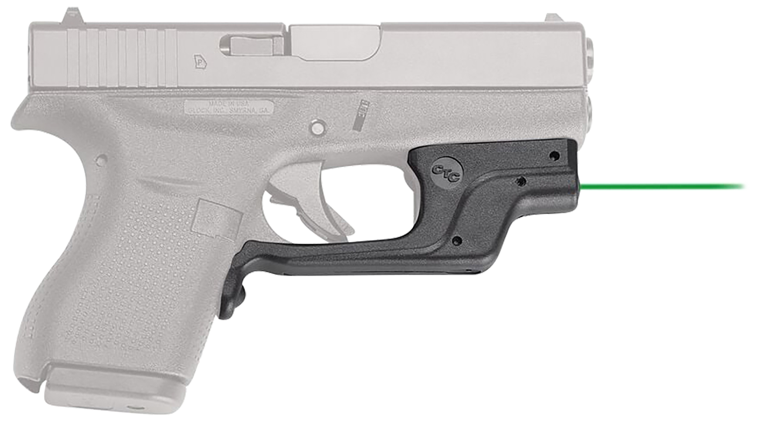 Crimson Trace LG443 Laserguard5mW Red Laser with 633nM Wavelength & 50 ft Range Black Finish for Glock 43, 42, 48, 43X