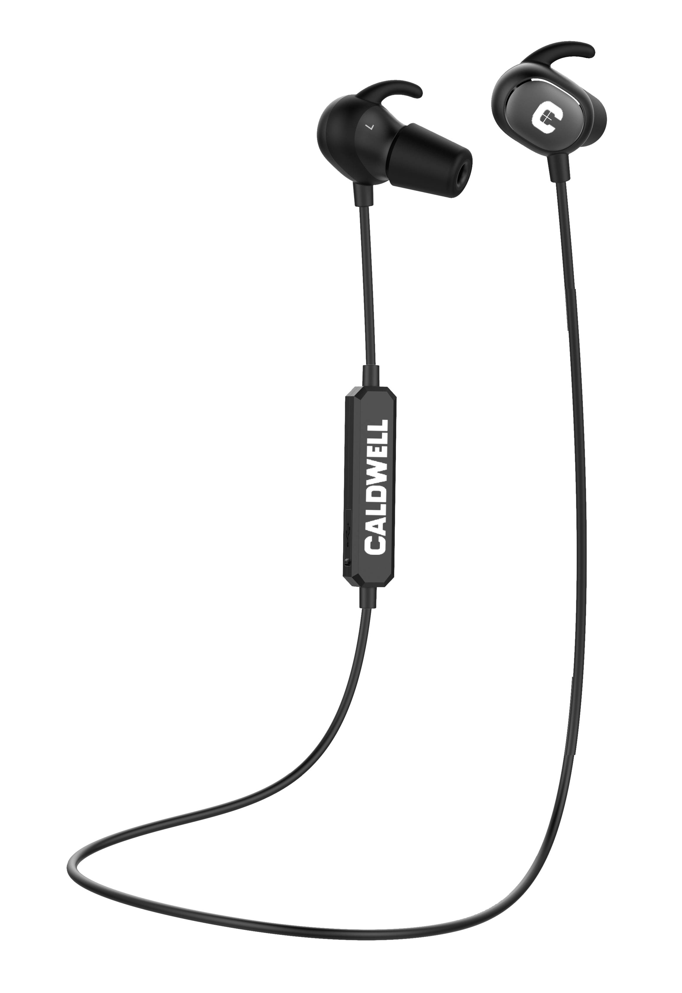 Caldwell E-MAX Power Cords Electronic Bluetooth Hearing Enhancement & Protection (NRR 22 dB) Black