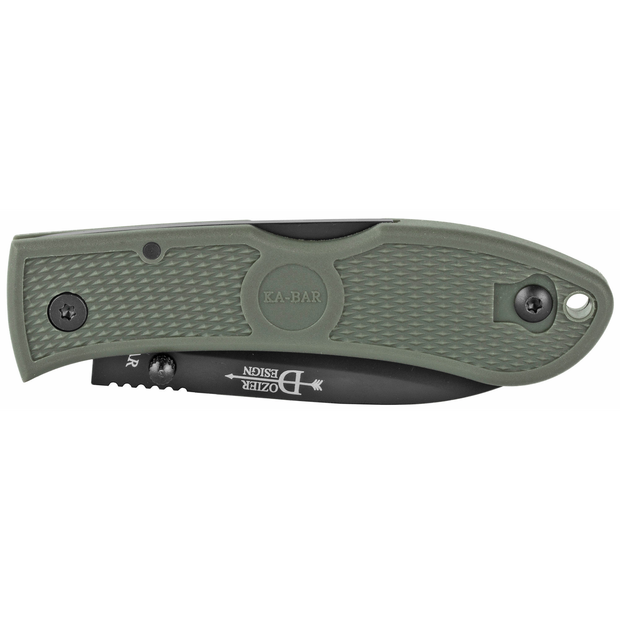 Ka-Bar 4062PK Dozier Hunter 3" Folding Drop Point Plain AUS-8A SS Blade Pink Zytel Handle Includes Pocket Clip