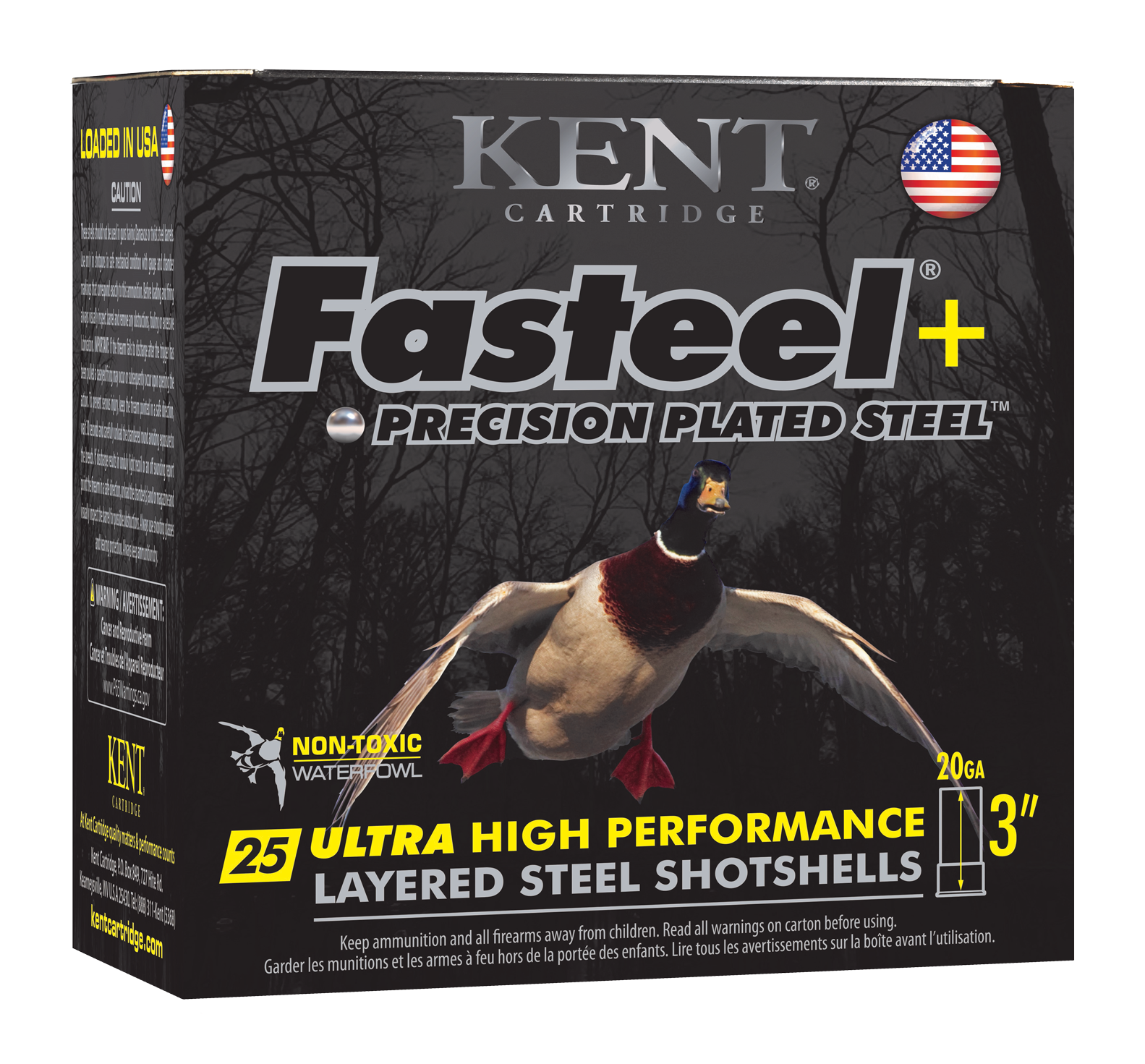 Kent Cartridge K203FSP284X6 Fasteel 2.0 Waterfowl 20 Gauge 3" 1 oz 4x6 Shot 25 Per Box/ 10 Cs