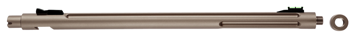 Tactical Solutions 1022OSQS X-Ring Barrel 22 LR 16.50" Quicksand Finish Aluminum Material Bull with Fluting, Threading & Sights for Ruger 10/22